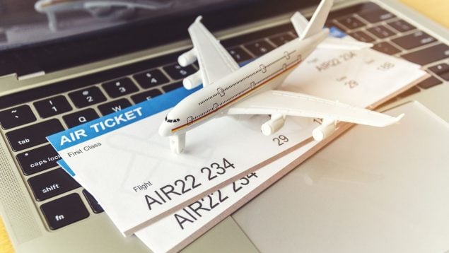 Estafa de los billetes de avión