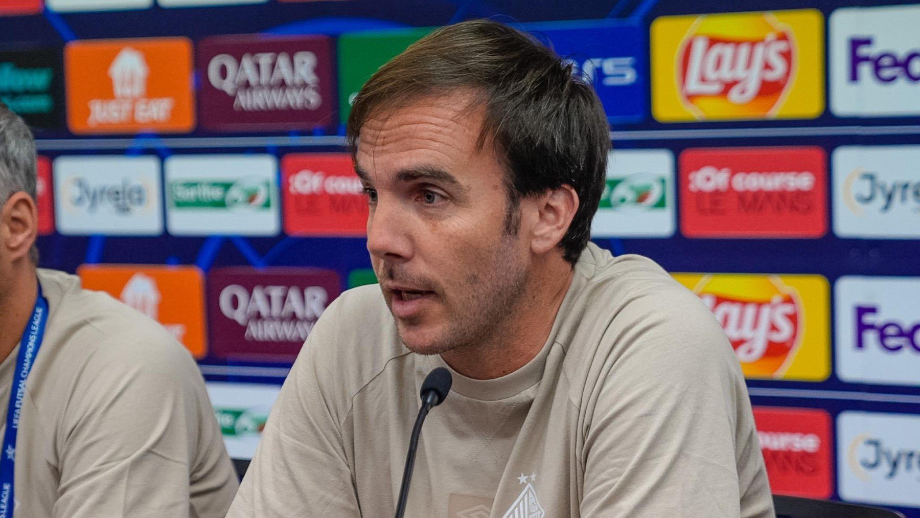 Barrón, en la sala de prensa.