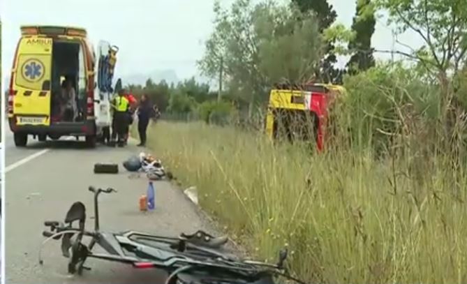 Un ciclista muere en Pollença tras ser atropellado por un autobús del TIB