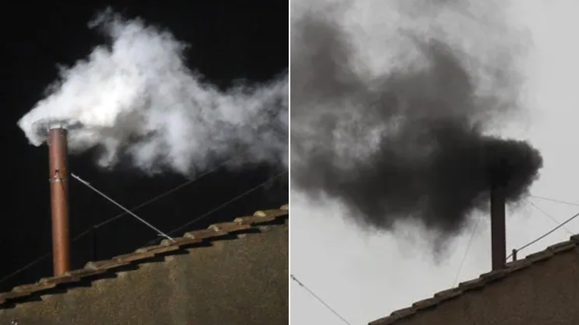 Fumata blanca y negra (Fotos Getty)