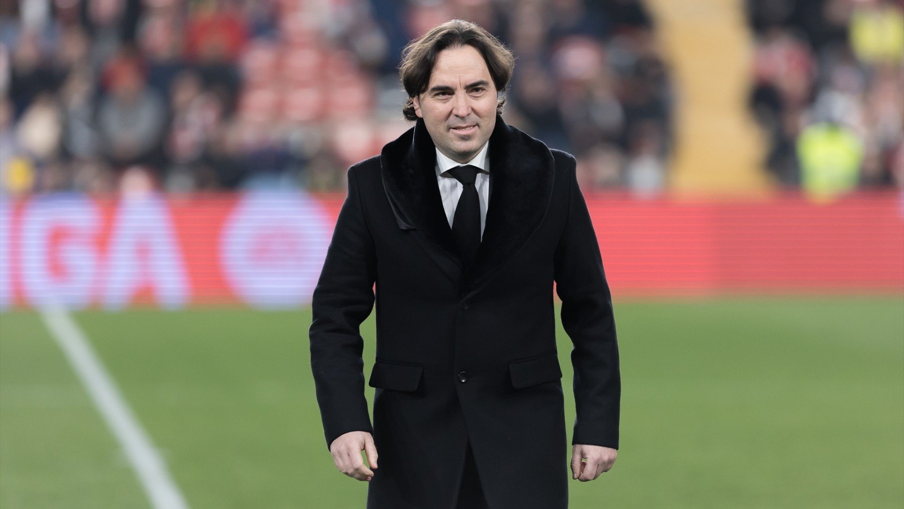 Martín Presa en el estadio de Vallecas. (EP)