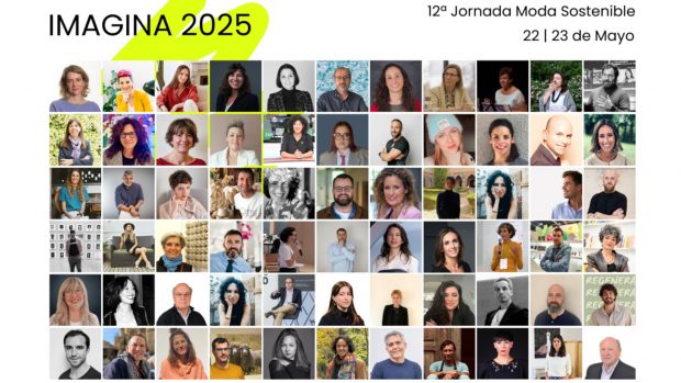 Cartel con todos los expertos participantes en esta jornada sobre moda.
