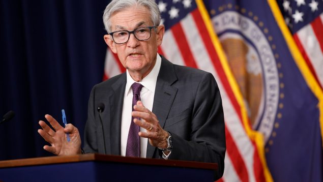 El presidente de la Reserva Federal (Fed), Jerome Powell. Getty Images.