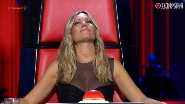 Edurne en su estreno en La Voz Kids (Atresmedia).
