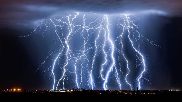 Aparato electrónico durante las tormentas