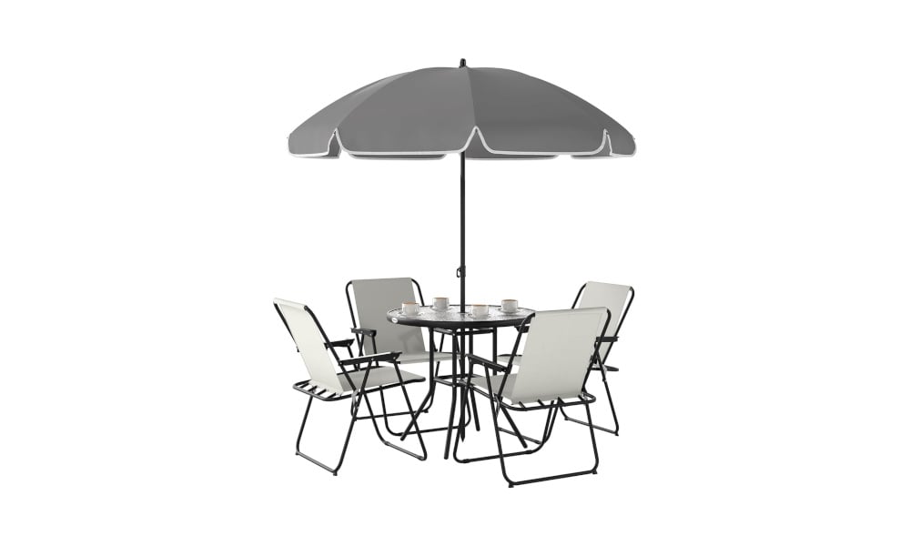 Conjunto de mesa y sillas de jardín Outsunny