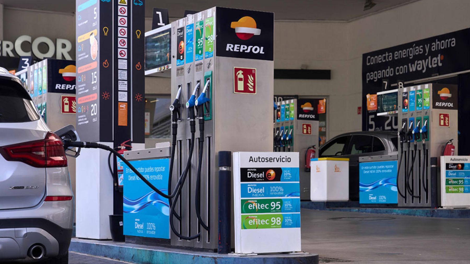 Una estación de servicio de Repsol