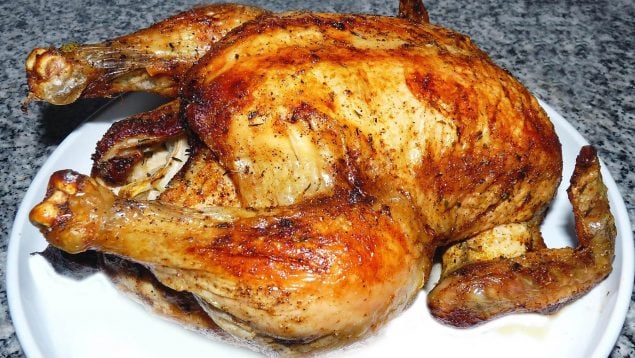 Pollo asado quede perfecto, Cocina, Pollo