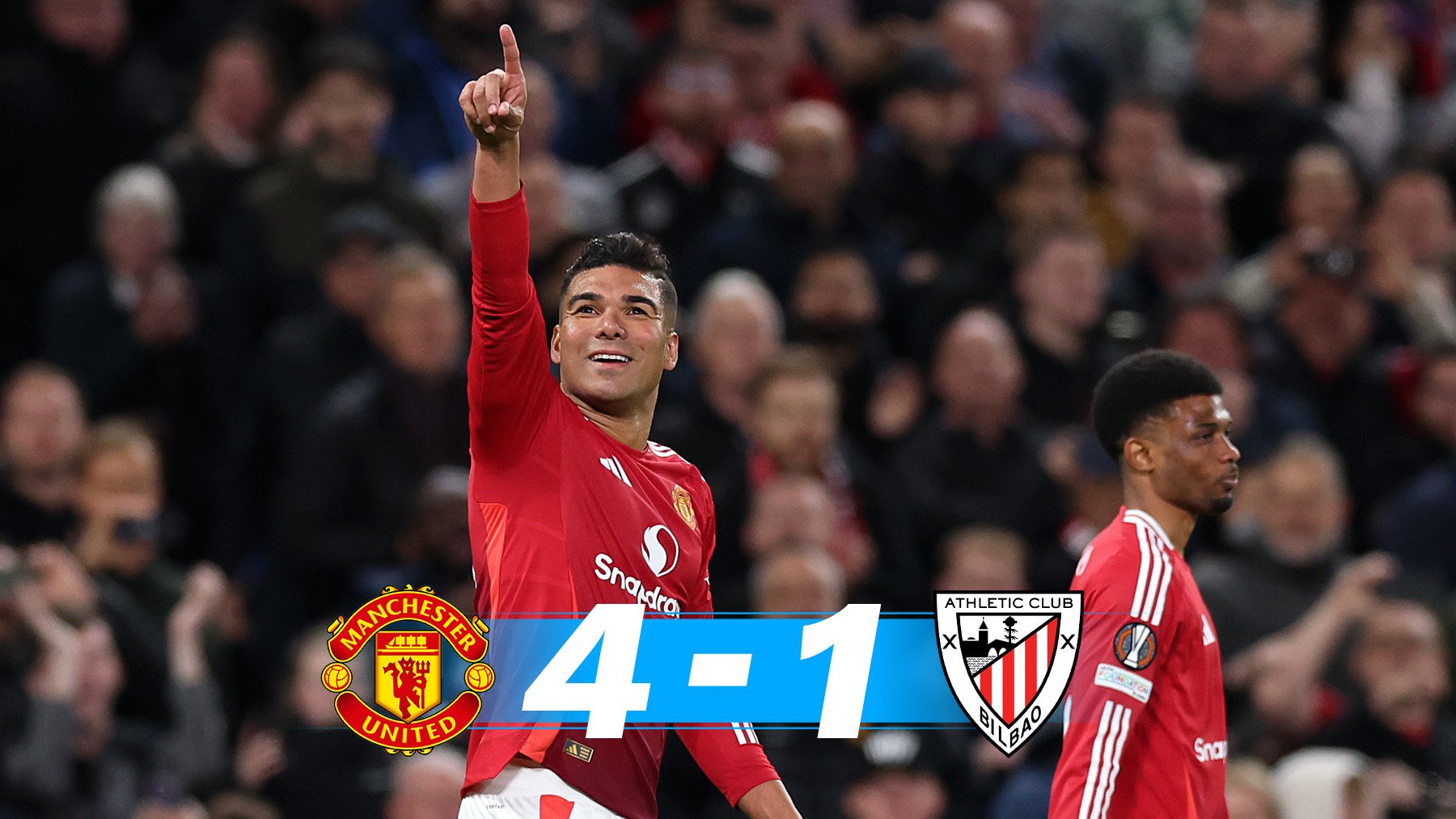 El Athletic se queda corto en su remontada y termina goleado por el United