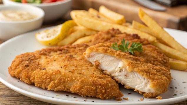 Pollo empanado, empanado, trucos, cocina