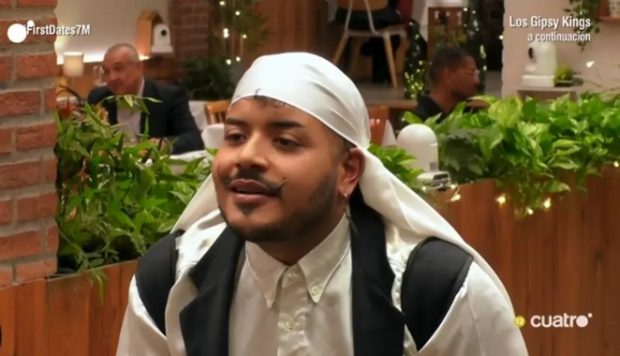 Erick, comensal de First Dates durante su cita (Mediaset).