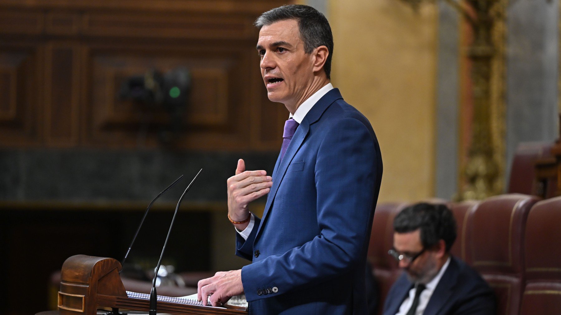 Pedro Sánchez, en el Congreso de los Diputados. (Europa Press)