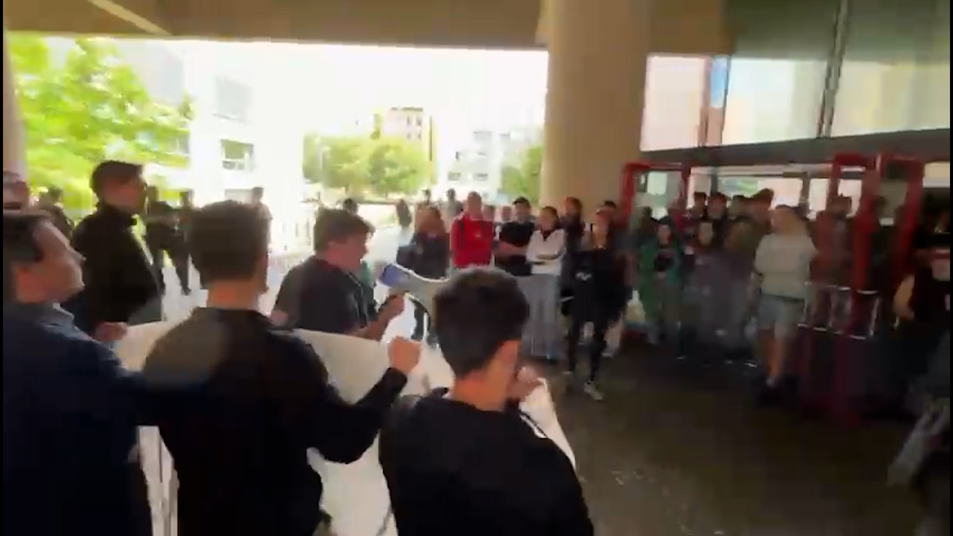 Escrache en la Universidad de Barcelona.
