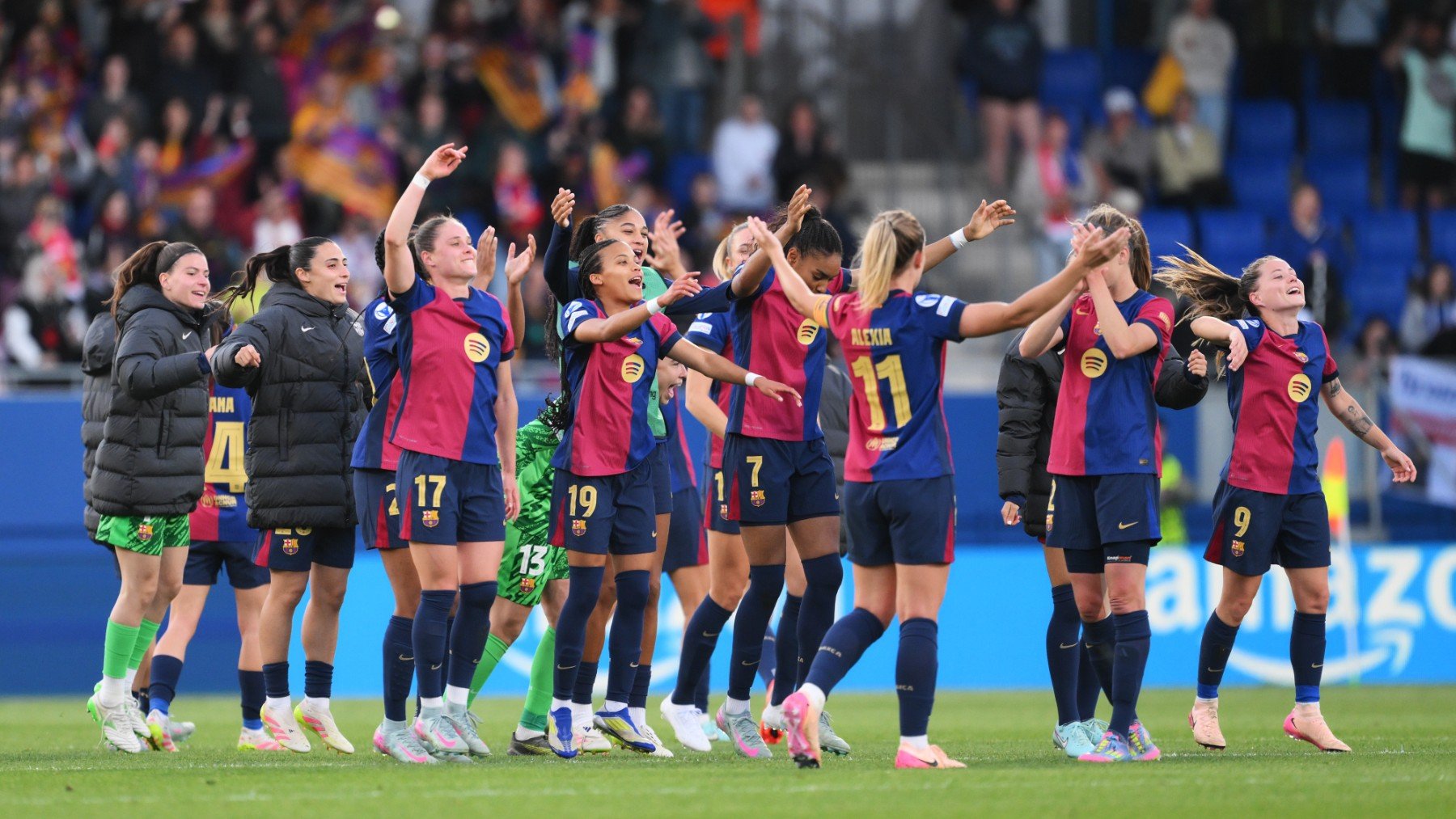 Las jugadoras del Barça femenino. (Getty)