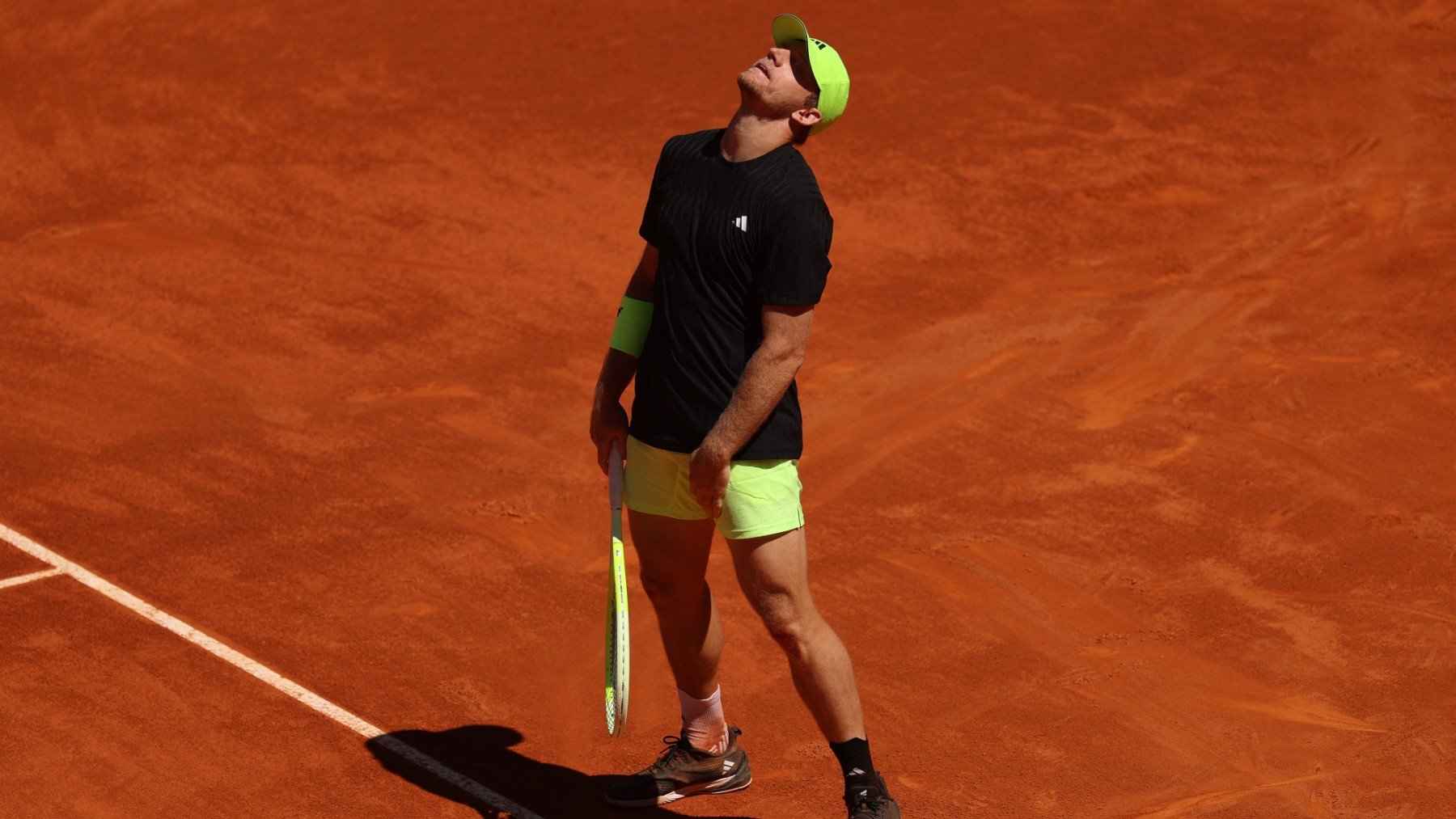 Davidovich se lamenta de la derrota. (Getty)