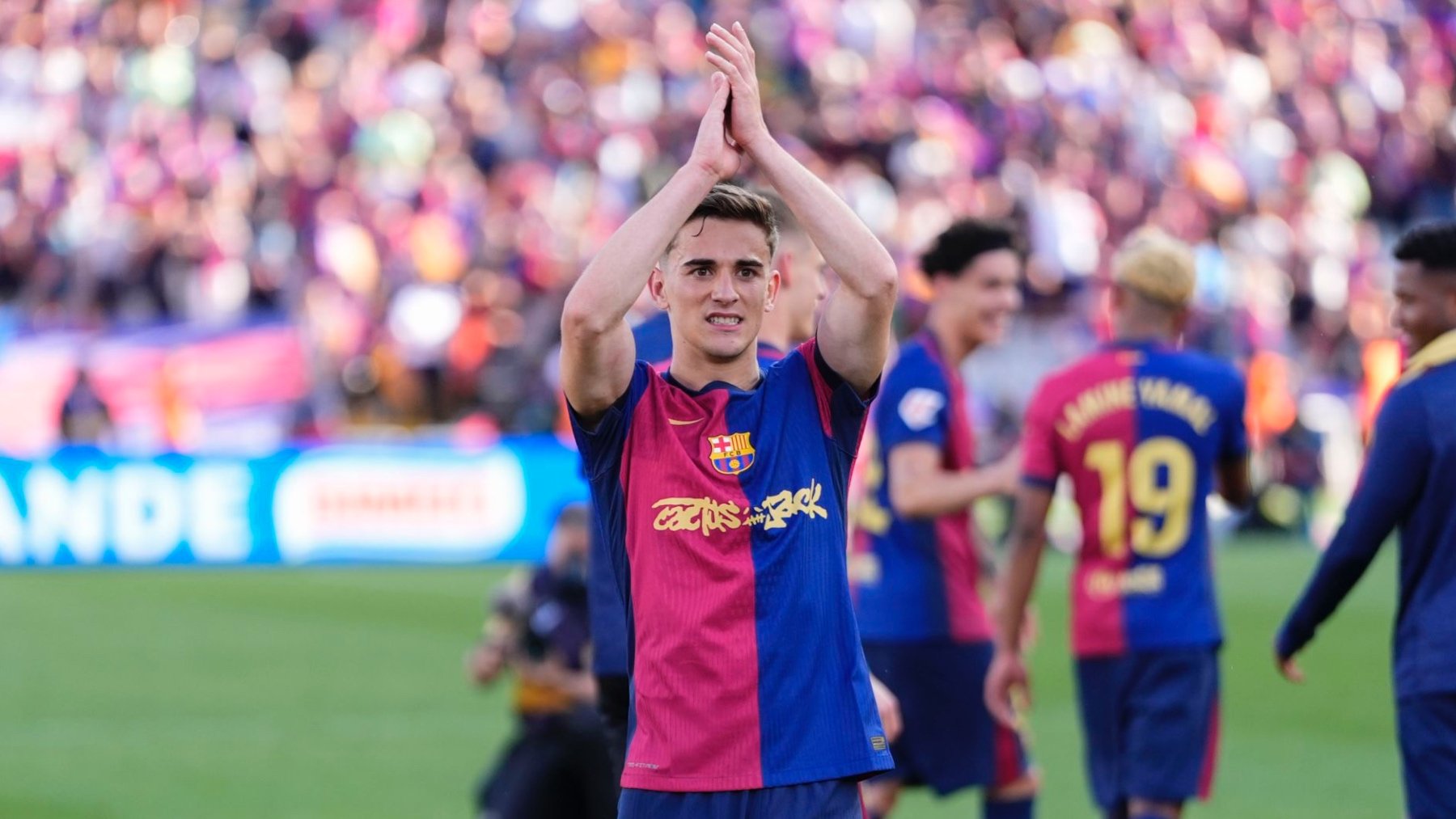Gavi, tras el Clásico. (EFE)