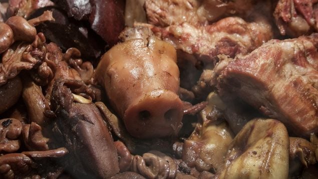Cortes de cerdo, cerdo, comida