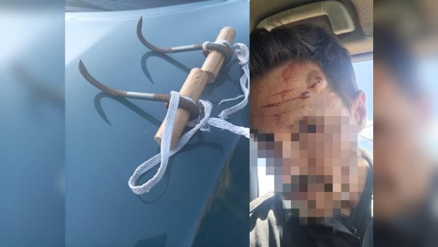 Un inmigrante subsahariano ataca a un guardia civil con un garfio para entrar a Ceuta saltando la valla