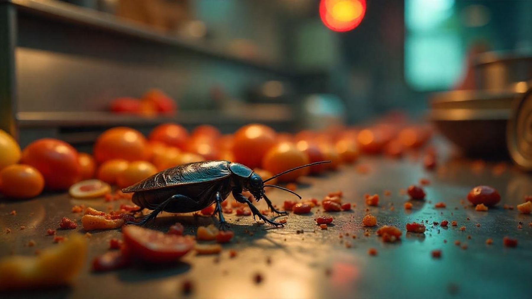 Una cucaracha en una cocina. Foto: Freepik IA