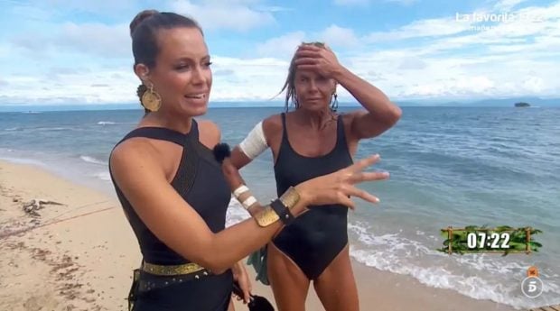 Laura Madrueño junto a Makoke en 'Supervivientes'. (Mediaset)