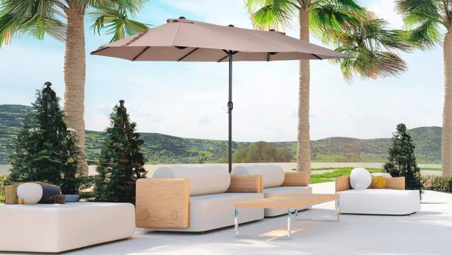 Sombrilla de jardín extragrande Outsunny