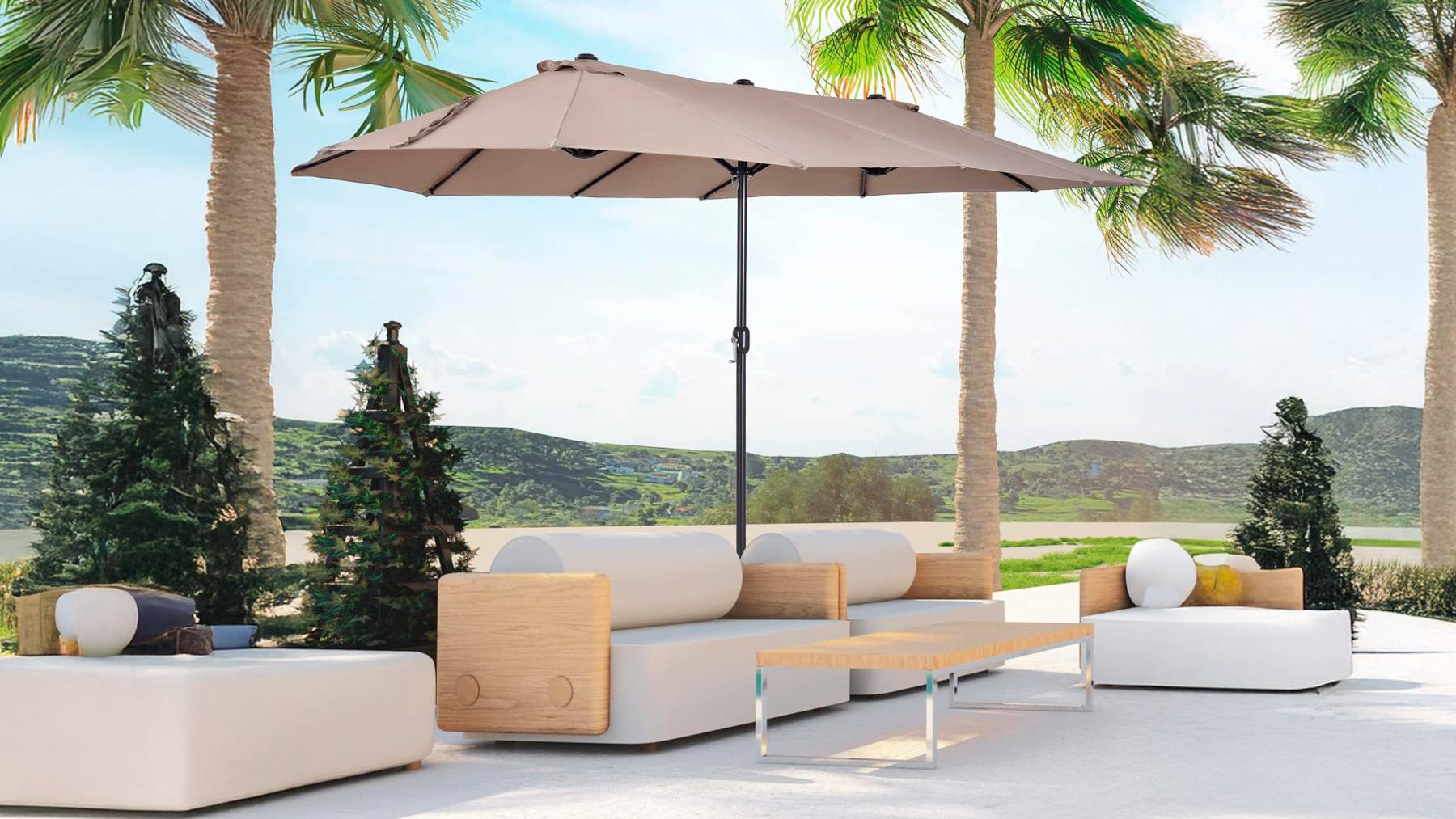 Sombrilla de jardín extragrande Outsunny