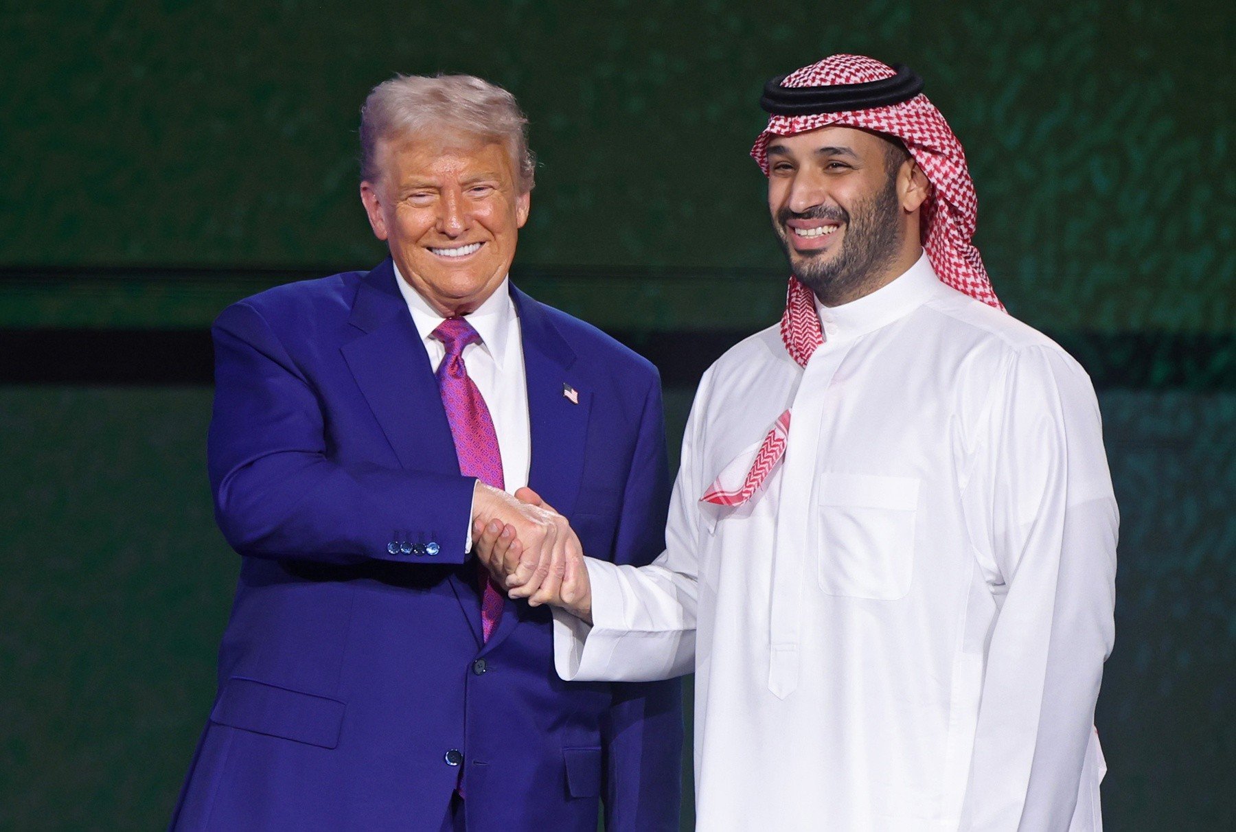 Donald Trump, junto al príncipe heredero saudí Mohammed bin Salman. (Efe)