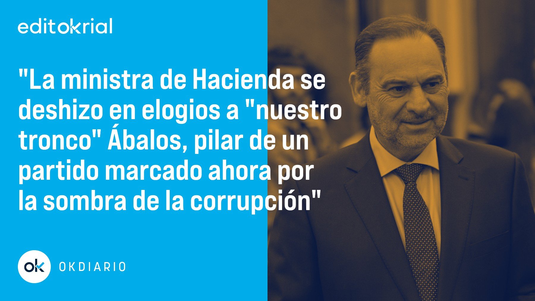 Si Ábalos era «nuestro tronco», Sánchez no puede irse por las ramas