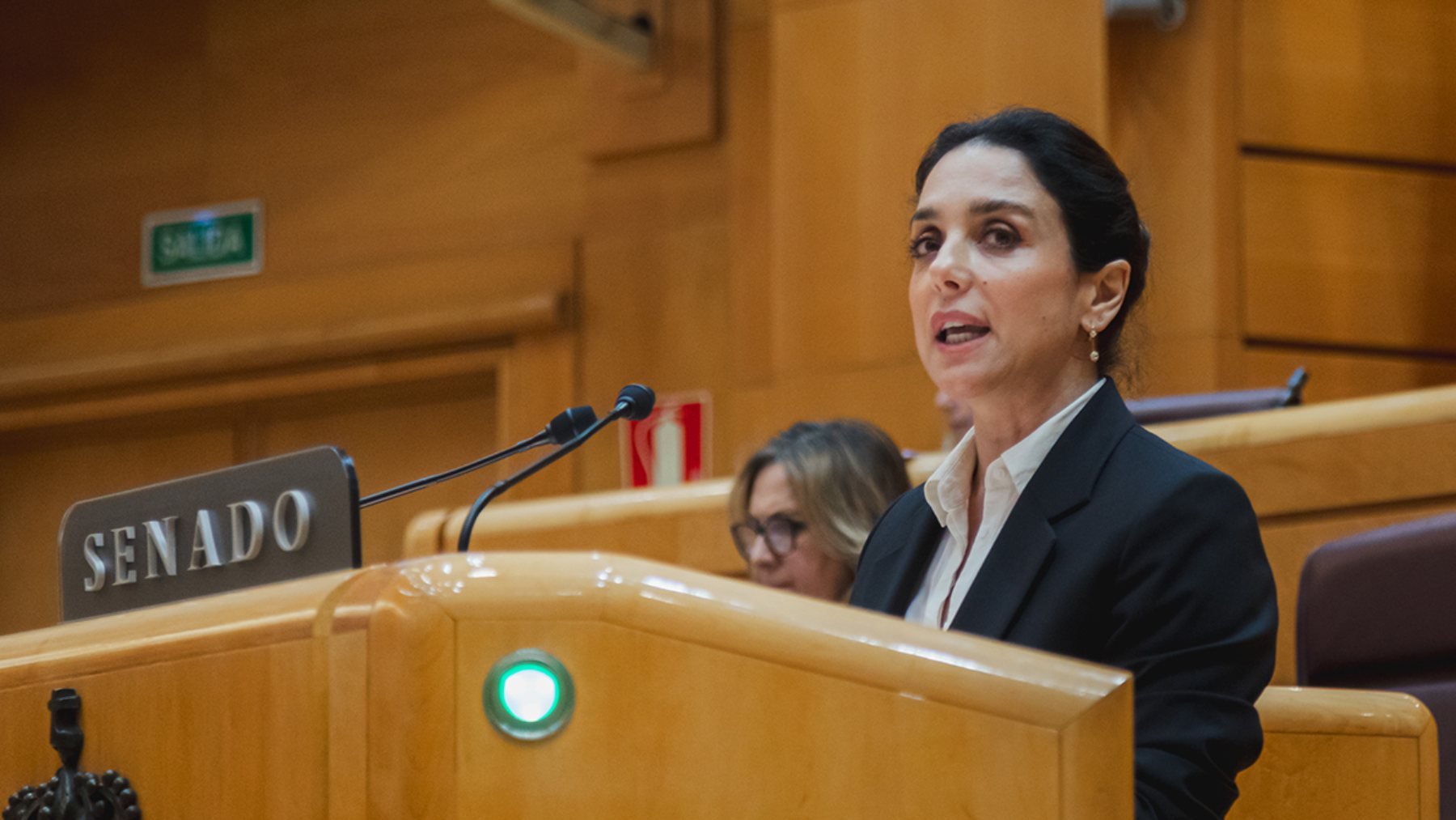 La senadora de Vox, Paloma Gómez Enriquez.