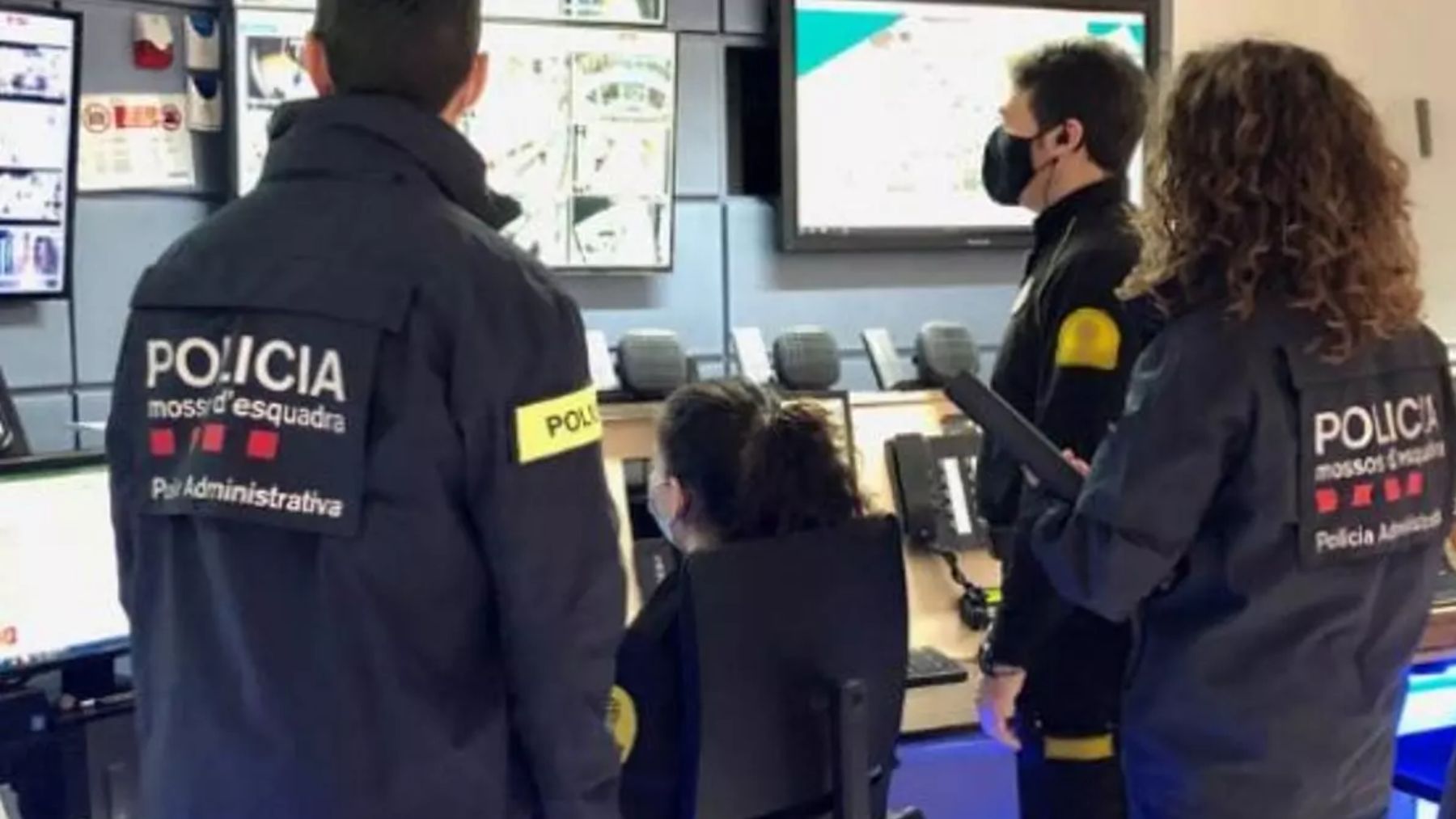Los Mossos d’Esquadra durante un servicio.