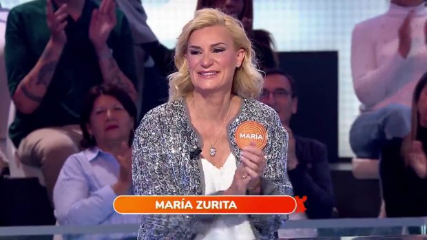 María Zurita en el plató de Pasapalabra (Atresmedia).