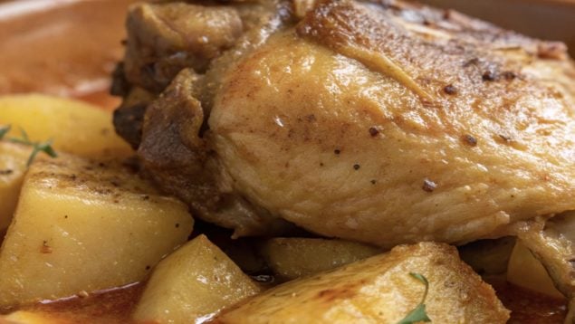 Guiso, pollo, comida
