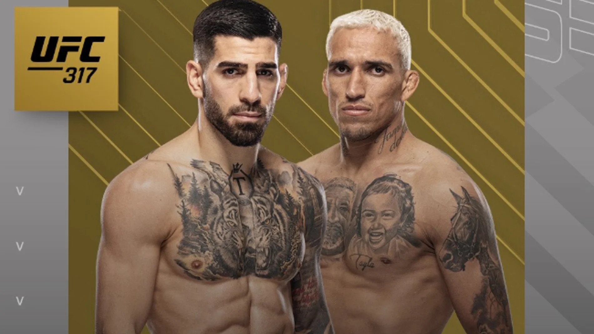 Montaje con Topuria y Charles Oliveira. (UFC)