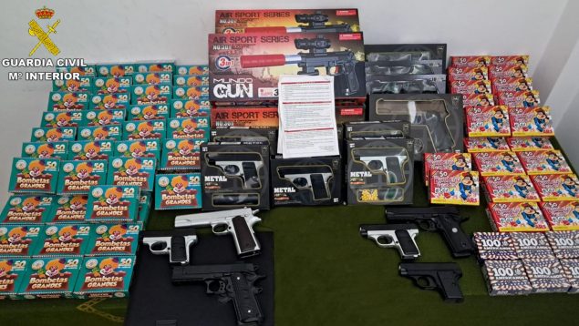 feria de Campos pistolas airsoft artículos pirotécnicos
