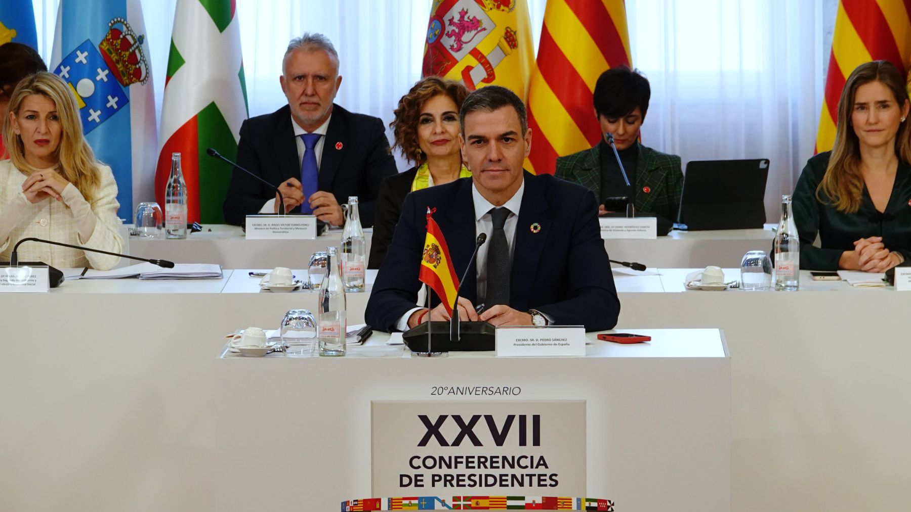 Pedro Sánchez y su Gobierno, en la última Conferencia de Presidentes. (EP)