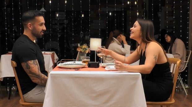 Miquel y Carla en First Dates. (Mediaset)