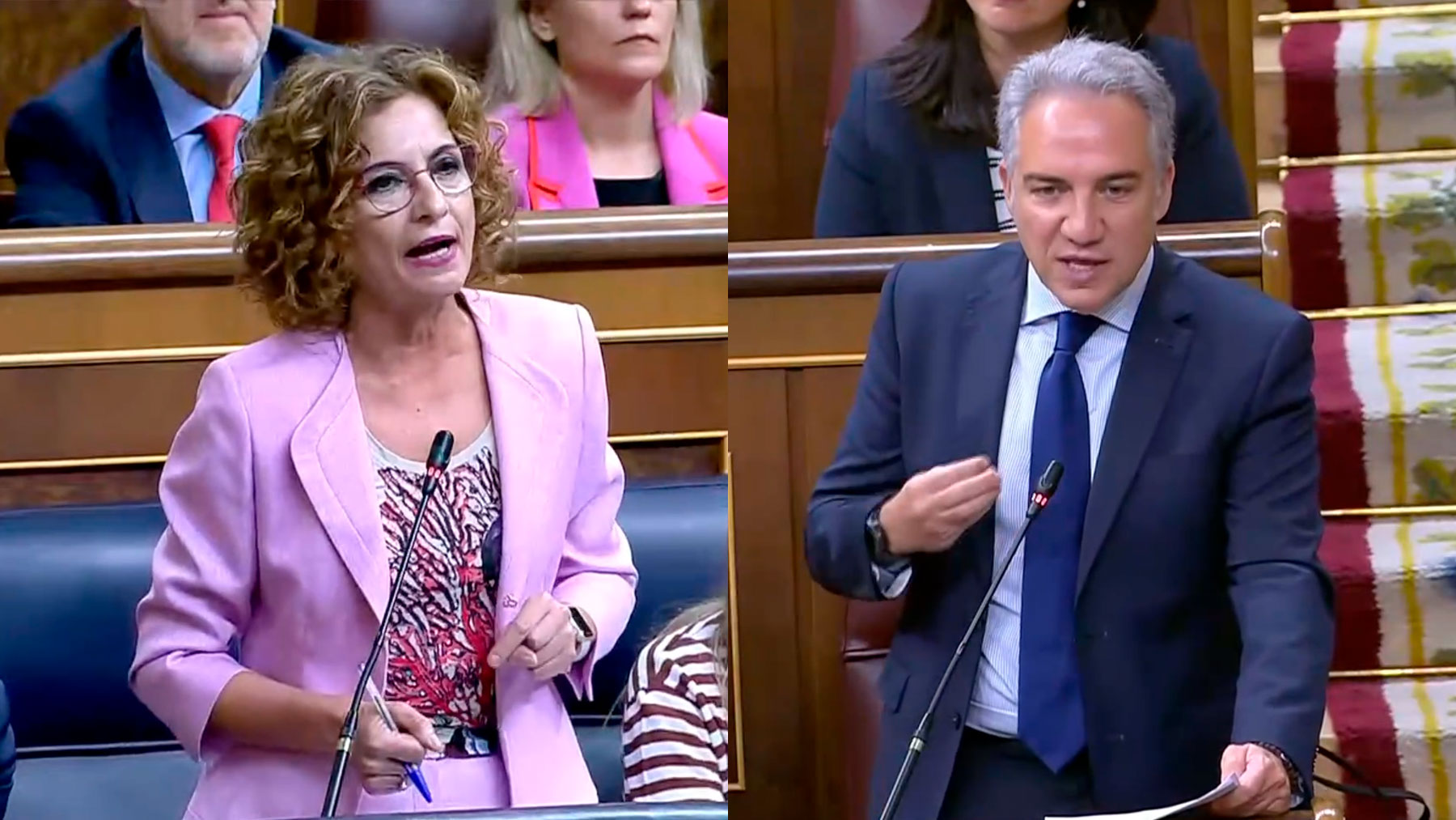 María Jesús Montero y Elías Bendodo.