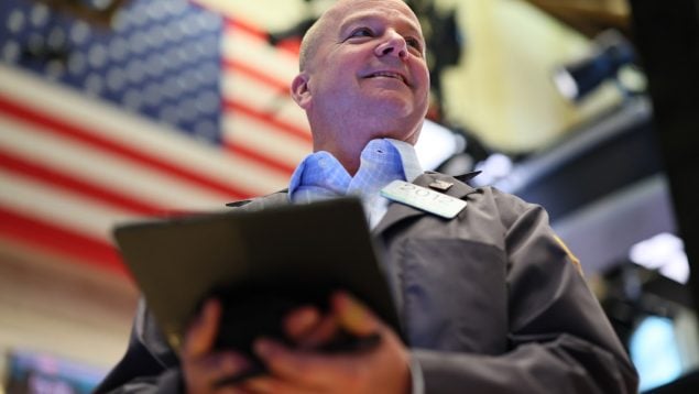 Un operador en la Bolsa de Nueva York. (Getty)