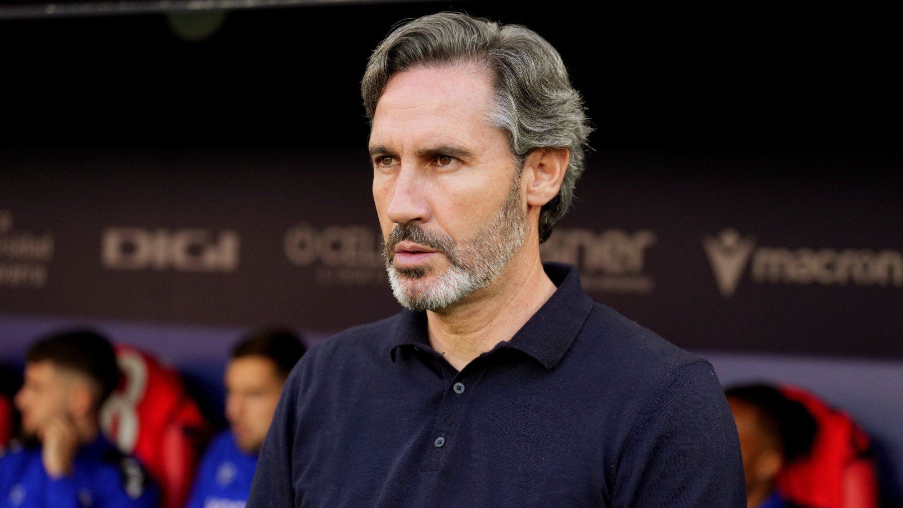 Vicente Moreno durante el partido de Osasuna contra el Sevilla. (Getty)