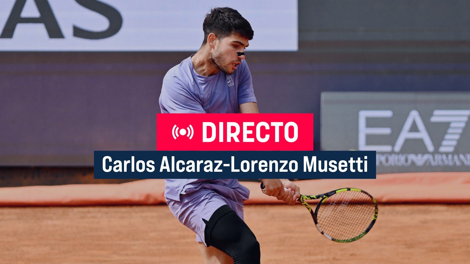 Carlos Alcaraz, durante un partido del Masters 1.000 de Roma.