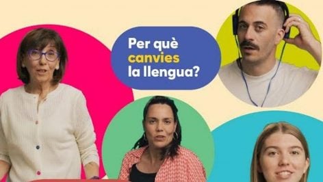 Imagen del cartel de la campaña lingüística de la OCB.
