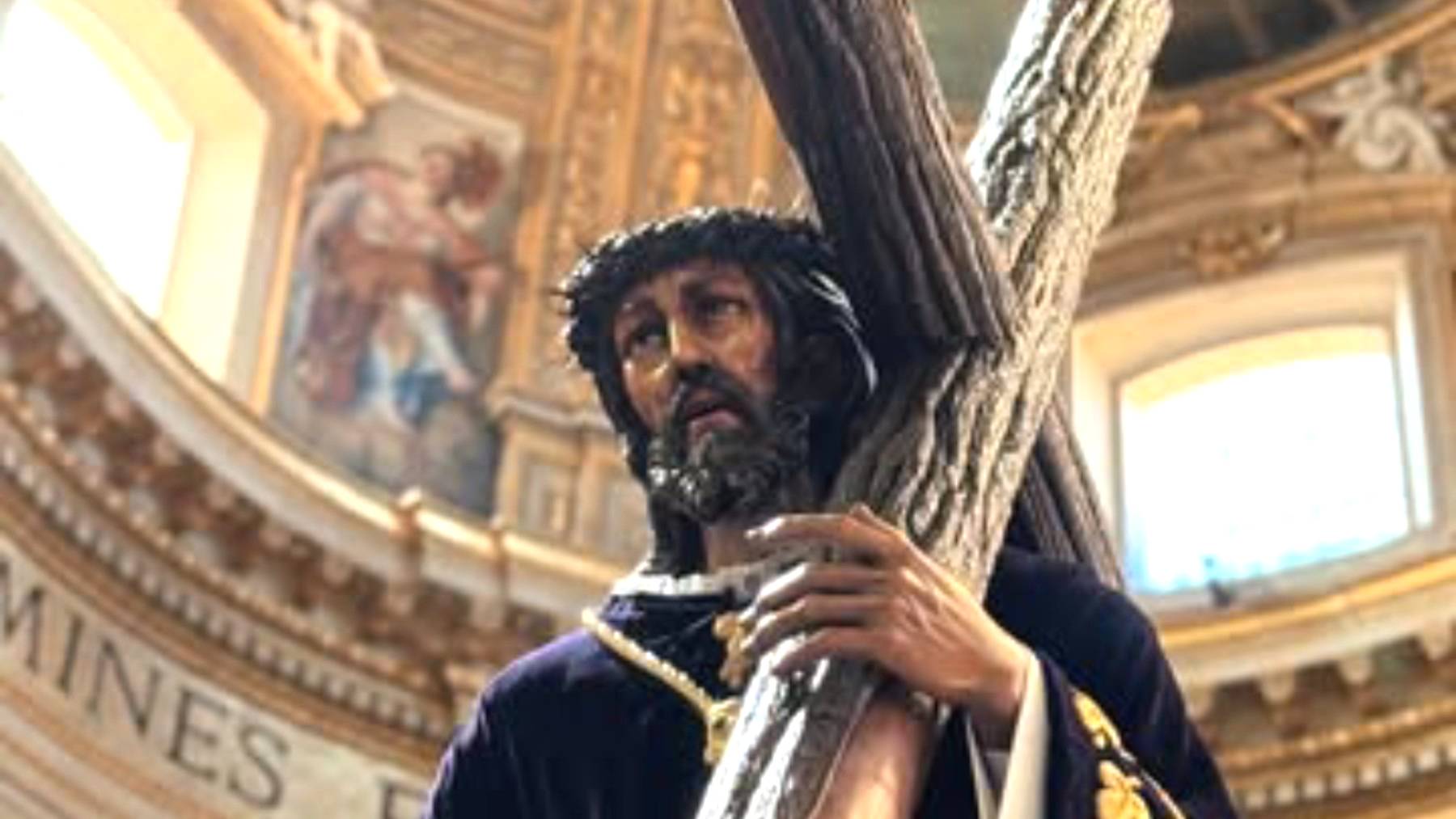 Imagen procesional Jesús Nazareno de León en Roma.