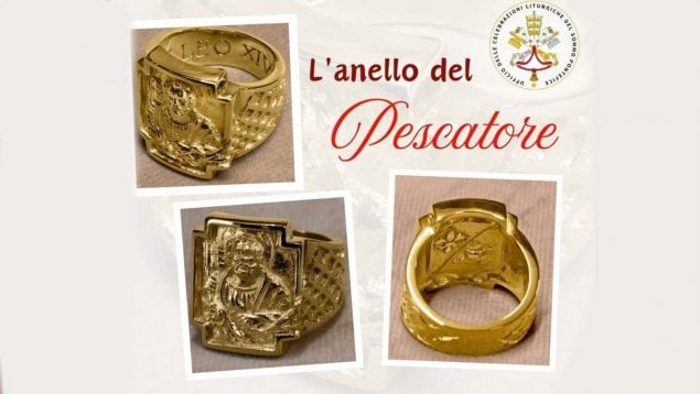 Anillo Pescador Papa León