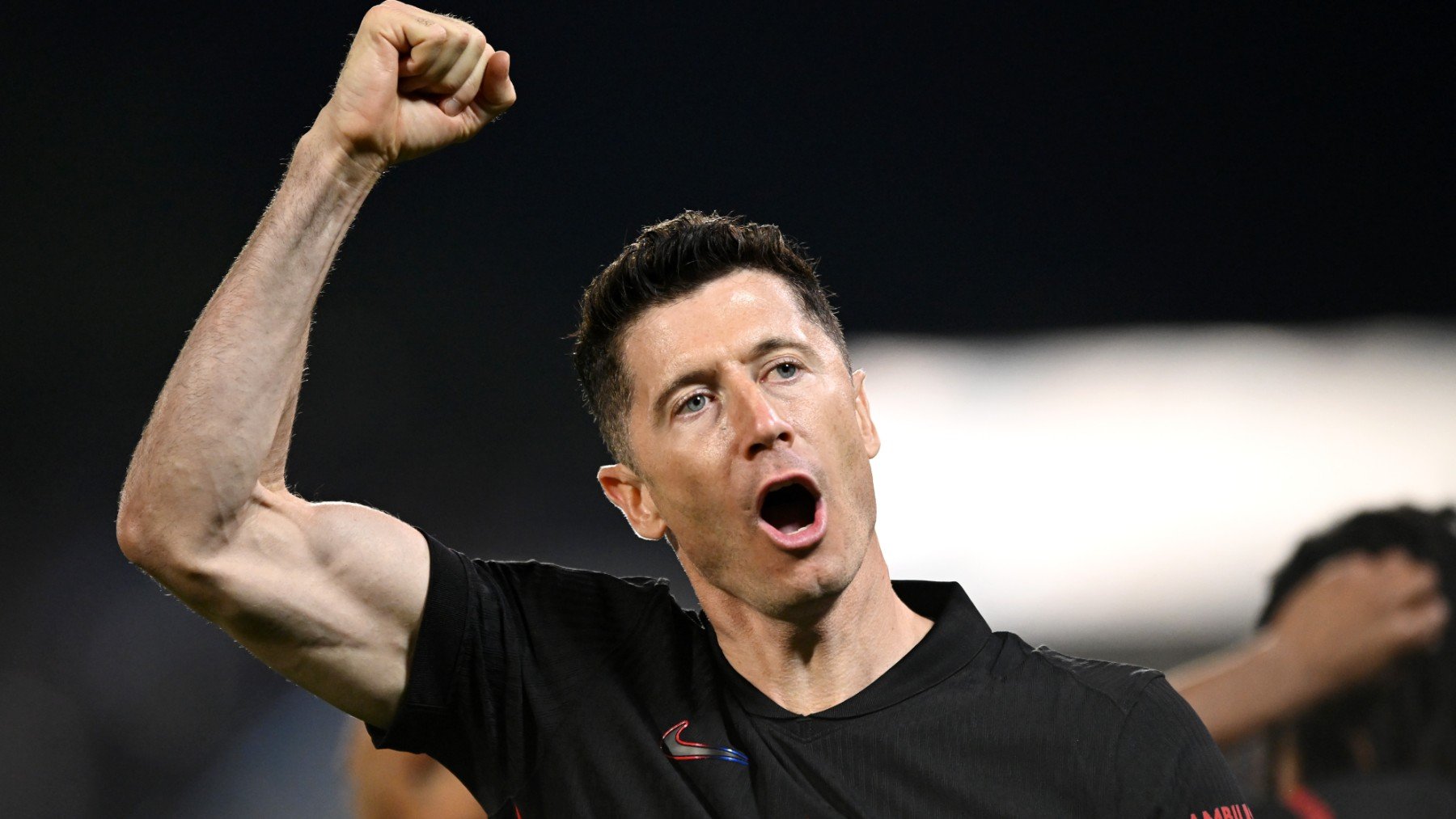 Lewandowski en un partido con el Barcelona. (Getty)