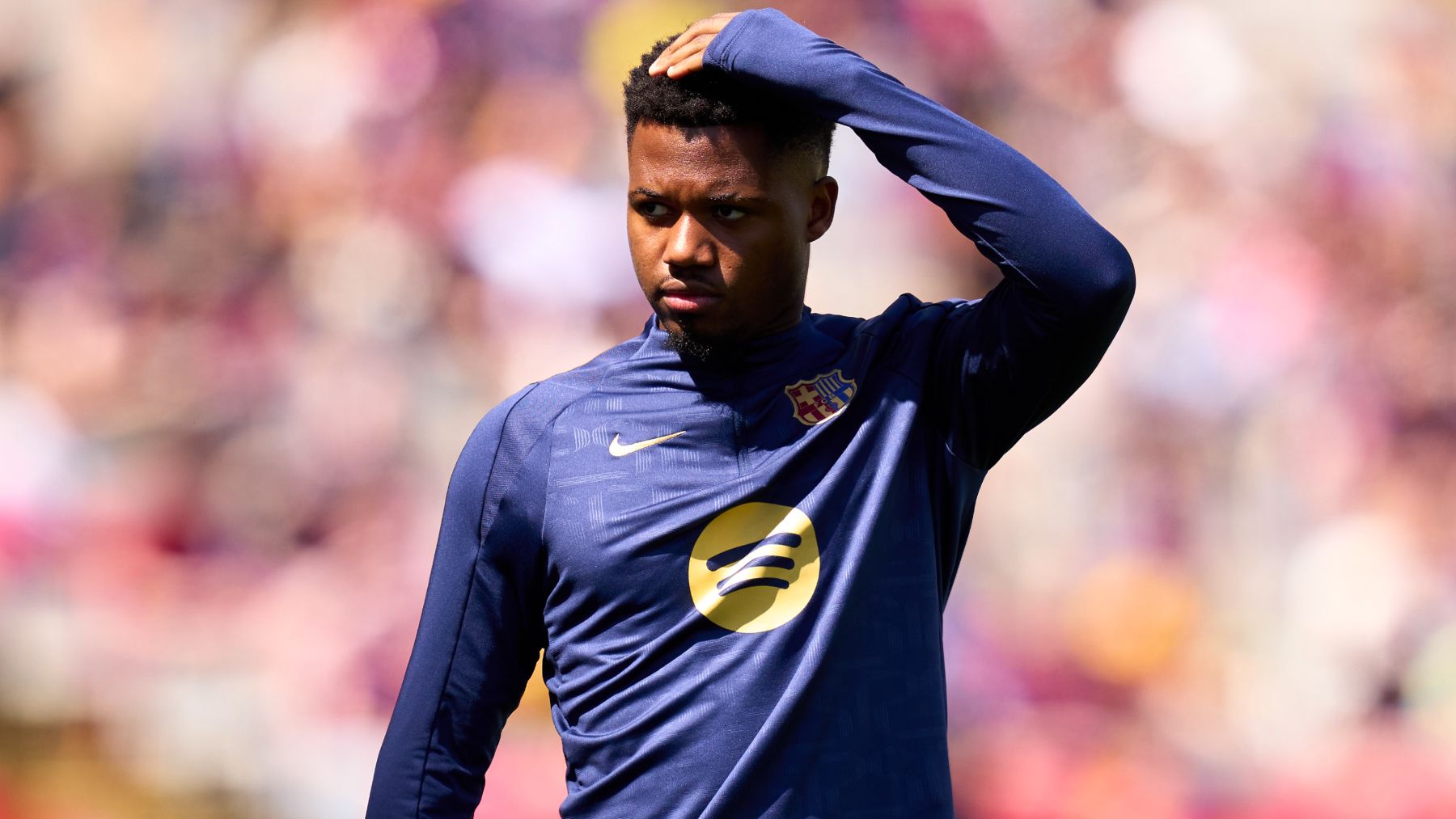 Ansu Fati con el Barcelona. (Getty)