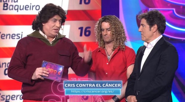 Goyo Jiménez, Mikel Herzog Jr. y Manel Fuentes en Tu cara me suena (Atresmedia).