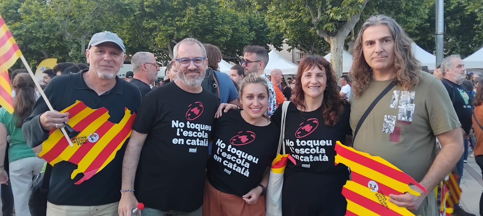 Representantes del STEI en la Diada per la Llengua.