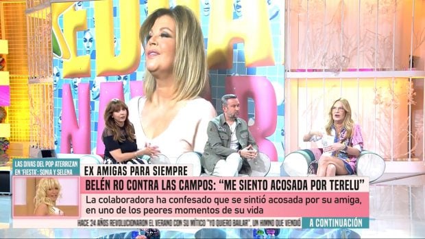 Mónika Vergara, Kike Calleja y Belén Rodríguez en Fiesta. (Mediaset)