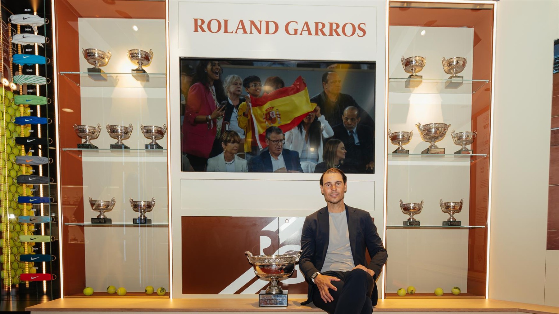 Rafa, con las 14 copas ganadas en Roland Garros.