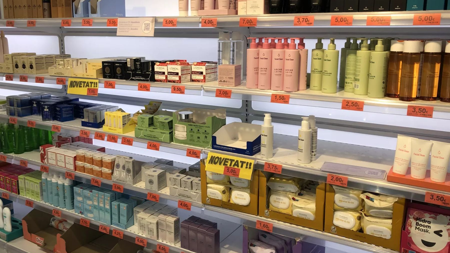 Sección de cosmética de Mercadona.